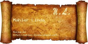 Mahler Linda névjegykártya