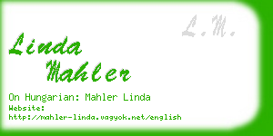 linda mahler business card